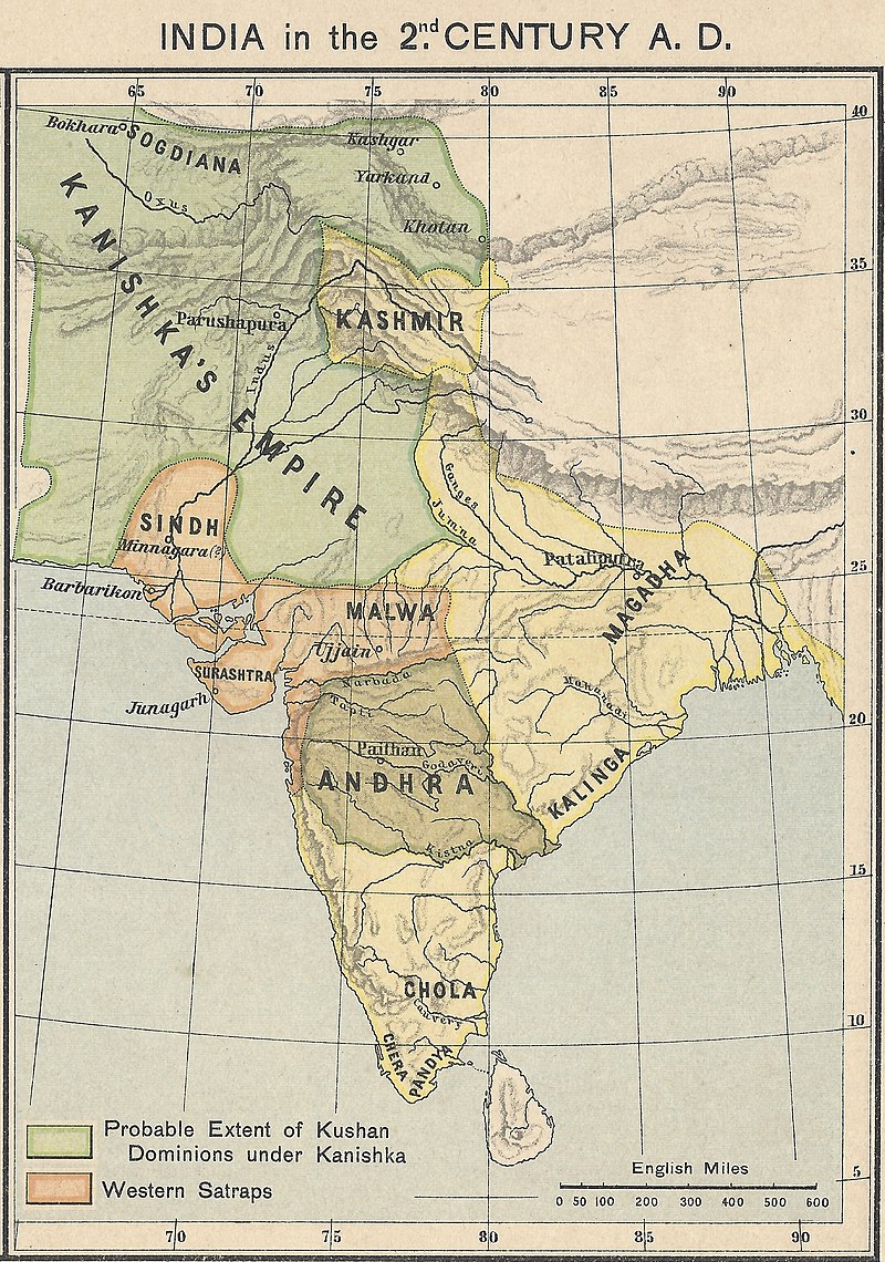 map of india in 2nd century CE