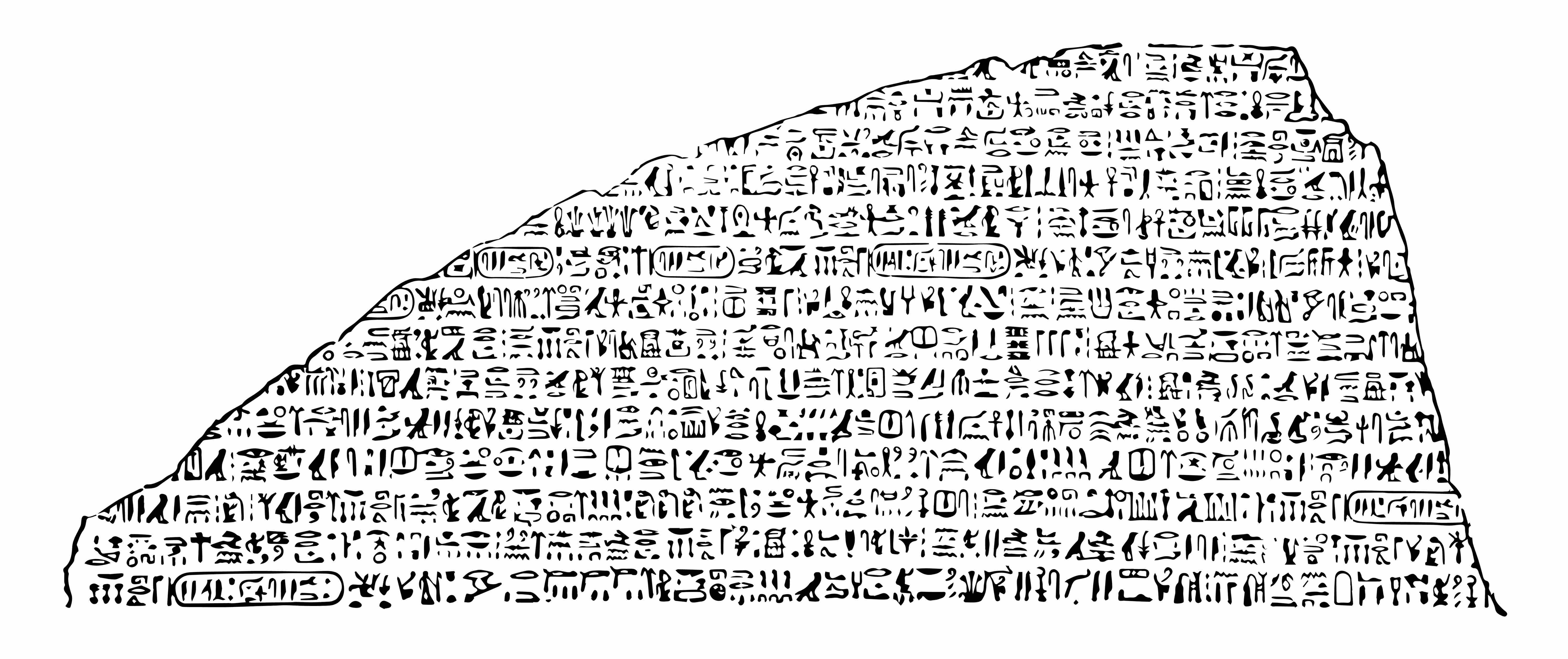  Portion of the copy of Rosetta Stone