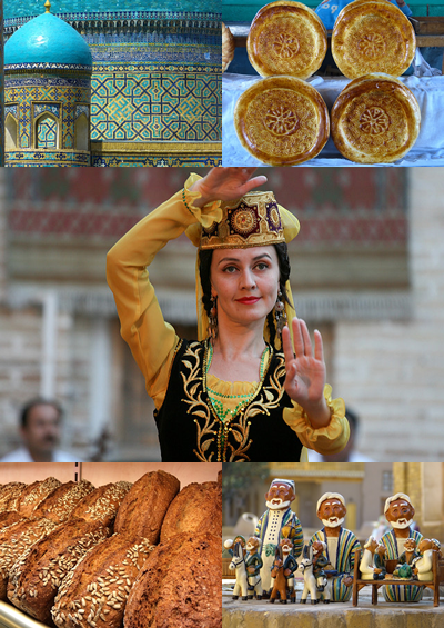uzbek culture collage
